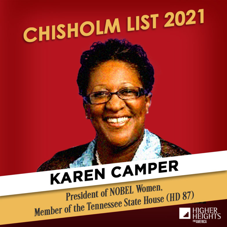 Chisholm 2021 – Representative Karen Camper (TN), President of the National Organization of Black Elected Legislative Women Profile Picture