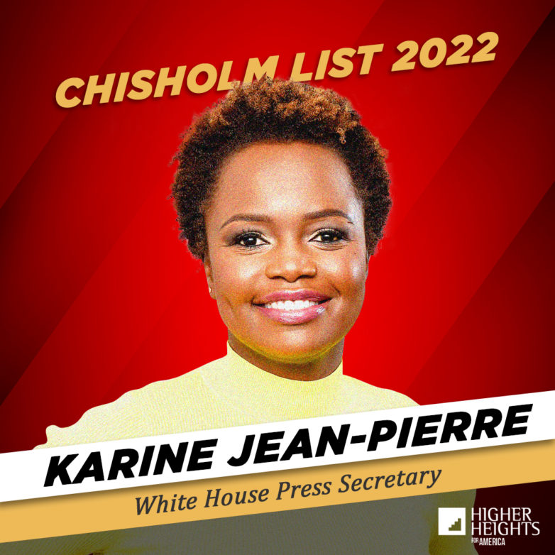 10.  Chisholm 2022 –  Karine Jean-Pierre, White House Press Secretary Profile Picture